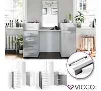 table de maquillage coiffeuse miroir Zoe Blanc brillant Vicco