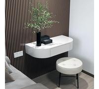 Table de maquillage flottante avec tiroirs, bureau mural pour chambre à coucher, meuble de rangement simple