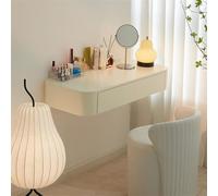 Table de maquillage flottante avec tiroirs, commode murale pour chambre à coucher, bureau d'angle peu encombrant, solution de rangement de chevet suspendue moderne