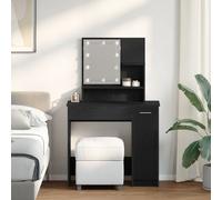 vidaXL Coiffeuse Chêne noir 86.5 x 35 x 136 cm Bois composite