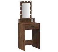 Coiffeuse Vidaxl Avec Lumières Led Chêne Brun 50x41x140 Cm Brun