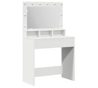 Table de maquillage moderne - vidaXL - Blanc - 75,5x41x135 cm - Bois d'ingénierie - Miroir lumineux LED