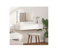 vidaXL Table de maquillage murale avec lumières LED blanches
