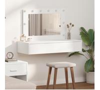 vidaXL Table de maquillage murale avec lumières LED blanches