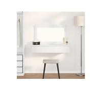 Table de maquillage murale blanche 100x40x70 cm