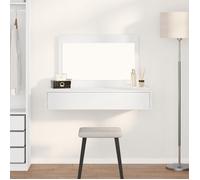 Table de maquillage murale - Blanche - 100x40x70 cm - Finition mate - Style contemporain