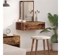 Table de Maquillage Murale Bois Vieilli 60x40x70 cm G