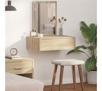 vidaXL Coiffeuse murale Chêne Sonoma 60 x 40 x 70 cm