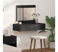 Table de maquillage murale chêne noir 83x40x70 cm Noir G
