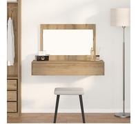 vidaXL Table de maquillage murale en chêne 100x40x70 cm