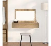 vidaXL Table de maquillage murale en chêne 100x40x70 cm