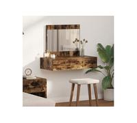 Table De Coiffeuse Murale Vidaxl Chêne Fumé 83x40x70 Cm