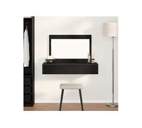 Table De Maquillage Suspendue Vidaxl Chêne Noir 100x40x70 Cm Noir