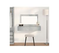 Table De Maquillage Murale Vidaxl Gris Béton 100x40x70 Cm Gris