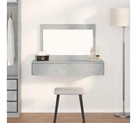 Table de maquillage murale Gris béton 100 x 40 x 70 cm Gris béton G