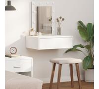 Table De Maquillage Murale Vidaxl Avec Des Lumières Led Blanches Blanc