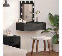 vidaXL Coiffeuse avec rangement noir 60 x 40 x 70 cm Bois composite
