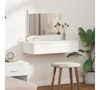 Table De Maquillage Murale Vidaxl Blanche 83x40x70 Cm Blanc