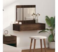 vidaXL Table de Maquillage Murale Chêne Marron 83x40x70 cm
