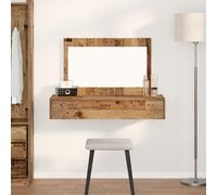 Table De Maquillage Murale Vidaxl En Bois Vintage 100x40x70 Cm