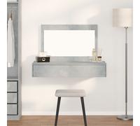 Table de maquillage murale Gris béton 100 x 40 x 70 cm Gris béton G
