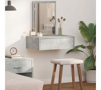 Table De Maquillage Murale Vidaxl Gris Béton 60x40x70 Cm Gris