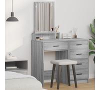 Table De Maquillage Vidaxl Avec Tiroirs Gris Sonoma 50x41x140 Cm Gris