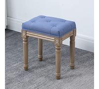 Table de maquillage vintage avec tabouret en bois rustique à motif piano facile à assembler pour salle de bain/dressing 60 x 30 x 46 cm Couleur bleue Parfaite pour la décoration de la chambre à