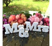 Table de mariage pour décoration pour Mr et Mrs Panneau PVC Blanc mat Table
