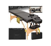 Table de massage 2 zones pliante et réglable noir 210x95x84 cm