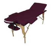 Vivezen – Table de massage pliante 3 zones en bois avec panneau Reiki & housse – Plusieurs coloris