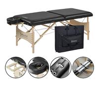 Table de massage Balboa de 70 cm de large - Table de massage pour thérapie et tatouage - Noir