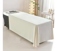 Table De Massage Drap De Lit Couverture De Matelas De Table De Massage Couverture De Lit pour Laver Les Cheveux Couverture De Lit Spa Jupe De Lit Salon De Beauté,Beige,180 * 200cm