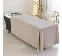 Table De Massage Drap De Lit Couverture De Matelas De Table De Massage Couverture De Lit pour Laver Les Cheveux Couverture De Lit Spa Jupe De Lit Salon De Beauté,Kaki,180 * 200cm