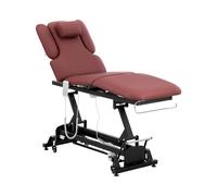physa Table de massage électrique - 3 moteurs - 300 W - 185 x 67 x 62 - 84 cm - 200 kg - Noir / rouge vin PHYSA NANTES BURGUNDY_PH