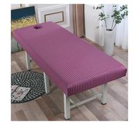 Table de Massage lit crique élastique cosmétique Salon beauté draps élastiques bande SPA couverture avec trou for le visage Pour tables de massage(Dosha purple,190x70)