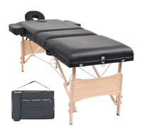 Massagetafel inklapbaar 3 zones 10 cm dik zwart110153