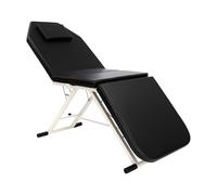 Table de massage pliable à 3 zones, capacité de charge 200-250 kg, dossier et queue réglables, pour masseurs professionnels, masseurs, utilisateurs à domicile (noir)