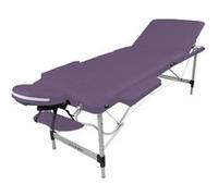 Vivezen Table de massage pliante 3 zones en aluminium + accessoires et housse de transport - Neuf coloris - Norme CE- Violet