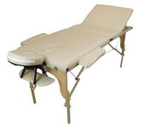Table de massage pliante 3 zones en bois avec panneau Reiki + Accessoires et housse de transport - Beige beige G