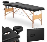 Table de massage pliante large avec cadre en bois VANNES NOIR - noir