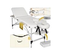 Table de massage pliante largeur 61cm réglable en hauteur blanc