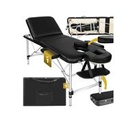 Table de massage - TECTAKE - Table de soin pliante réglable en hauteur 3 zones 61 cm de largeur - Noir