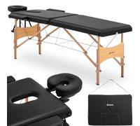 Table de massage pliante portable en bois Toulouse Black jusqu'à 227 kg noi