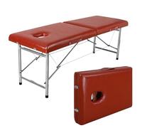 Table de massage portable à 2 volets avec appui-tête, cadre en acier inoxydable, éponge hautement élastique pour esthéticienne, spa, soins du visage et tatouage