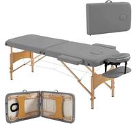 Table De Massage Portable, Canapé De Thérapie Pliant En 3 Sections, Avec Dossier Réglable, Accoudoir For Le Visage Et Étui De Transport | Pour Le Tatouage Cosmétique(Gray,185 * 60 * 78cm)