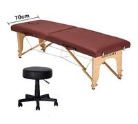 Table de massage portable - Lit thérapeutique léger à 3 sections avec cadre pliable en aluminium et tabouret