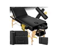 Table de massage portable pliante 3 zones en polyuréthane noir