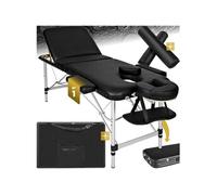 Table de massage portable pliante en aluminium et synthétique noir