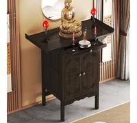 Table de méditation avec tiroirs de rangement, armoire personnelle Puja, planche de rangement coulissante pour salons, sanctuaires, temples